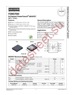 FDMS7692 datasheet  